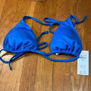 Bath suit, bikini, top, color blue. Never worn